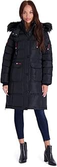 CANADA WEATHER GEARPuffer Coat for Women- Long Faux Fur Insulated Winter Jacket