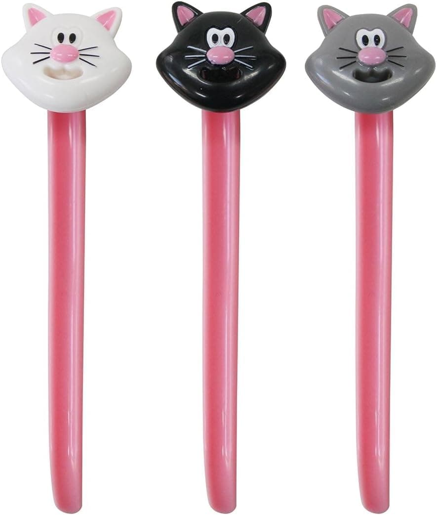 Meow Bag Ties, Plastic, White, Black & Grey