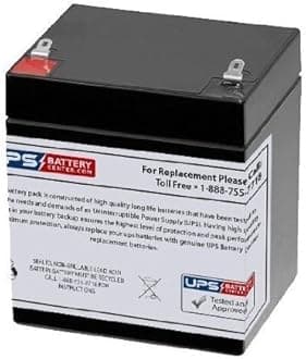 12V 5Ah F1 AGM Battery Replaces ELB 1250A, NB12-5, RB1242, RB1250, RB1252 F1, 2UKJ3, 2UKJ1, BAT124, PRB124, PRB124T, CA1240, CA1245, CA 1245, CP12-4.0, CP12-4.5, CP12-5.4 F1, PE12V4, PE12V4.5
