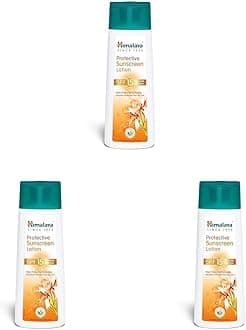 Himalaya Herbals Protective Spf 15 All Skin Sunscreen Lotion, 100Ml (Pack Of 3), 3 Count