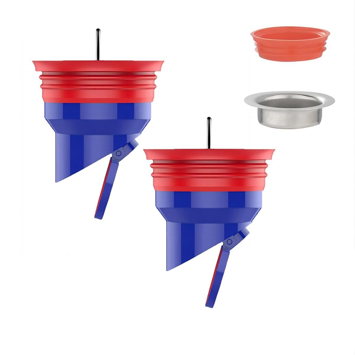 TERRIFI 2 Pack Shower Floor Drain Backflow Preventer, Sewer Core Silicone Anti-Odor Plug, Drain Valve Sewer Core, Universal 50 Tube 40 Tube, Suitable for Kitchen Bathroom