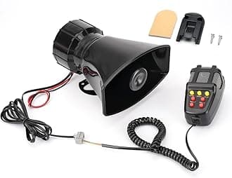 HANABI Police Horn for Cars Jeeps suvs 7 Tone Loud Hooter with Mic VIP Siren 100 watts Police Siren for Cars Jeeps suvs 7 Tone Loud Hooter Car Speaker kit for Nissan Datsun Redi Go