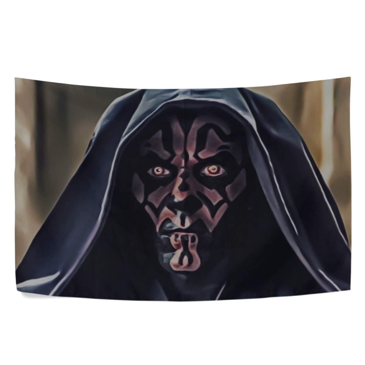 MAXM Star Wars Darth Maul Art Face Wall Hanging Tapestry Bedroom Living Room Beach Doorway Curtain Christmas Thanksgiving Day Decoration 60 X 40 Inch