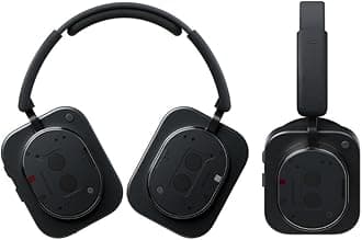 Headphone (1) Hybrid Active Noise Cancelling Headphones, Wireless Over-Ear Headphones with 6 Mics, 80Hrs Playtime, Hi-Res Audio, KEF-Tuned, Spatial Sound, Comfort Fit & Fast Charging Black