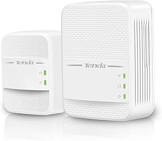 Tenda AV1000 WiFi Powerline Adapter Kit with Gigabit Ports, Powerline Extender with AC650 Dual Band WiFi, Plug and Play, for HD/3D/4K Video Streaming and Gaming (PH10)