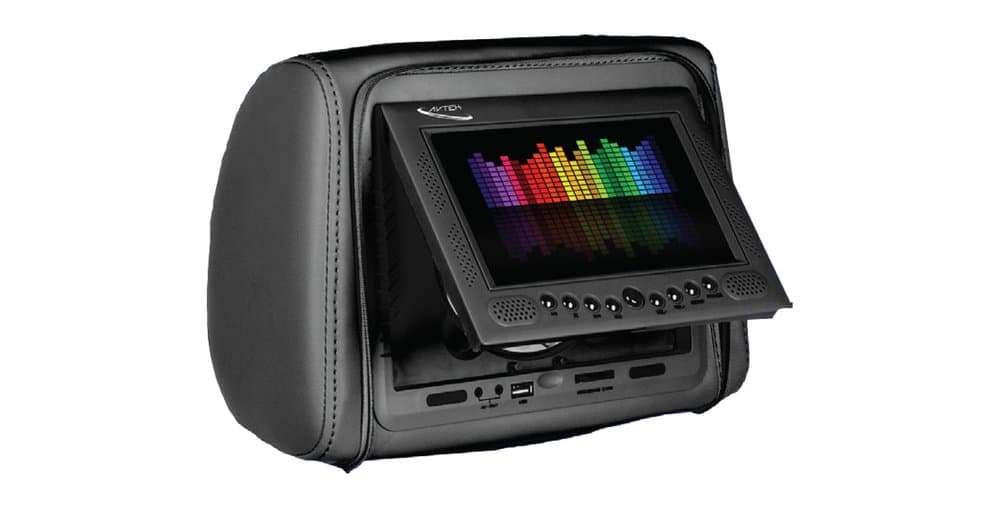 AVTEK AV-HD700A-B Vehicle Entertainment System, Head Rest High Resolution Monitor System (Black)