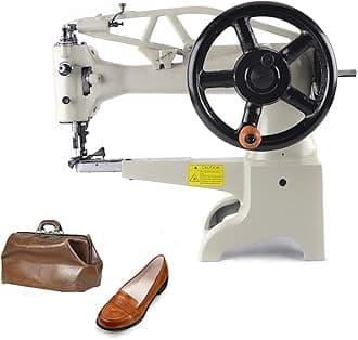 Shoe Sewing Machine, DIY Patch Manual Leather Sewing Machine, Manual Leather Repairs Equipment, Nylon/Cotton Thread Shoe Repair Machine,11.8" Patcher Throat, 500spm