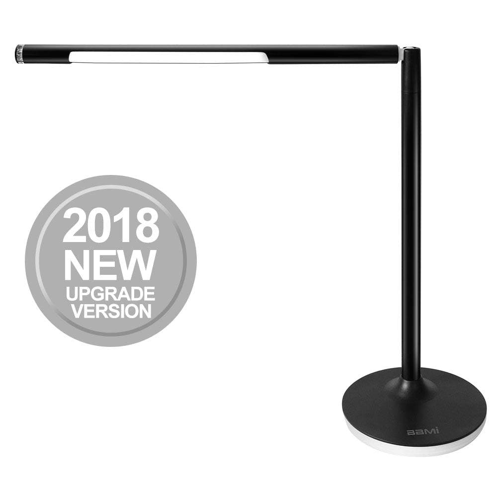 BBMI LED Desk Lamp,Eye-Caring Table Lamps,Stepless Brightness LED Reading/Study Lamp USB Rechargable Port,Touch Control Soft Night Light,4 Color Temperature with Memory Function,7W,DIY Assembling