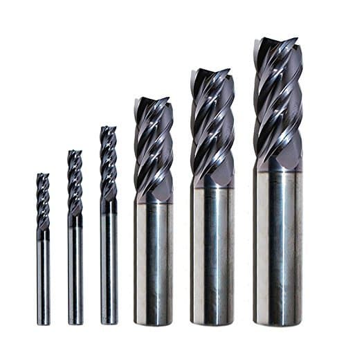 6-PC 4-Flute SE AlTiN HP Carbide End Mill Set, Sizes 1/8-1/2