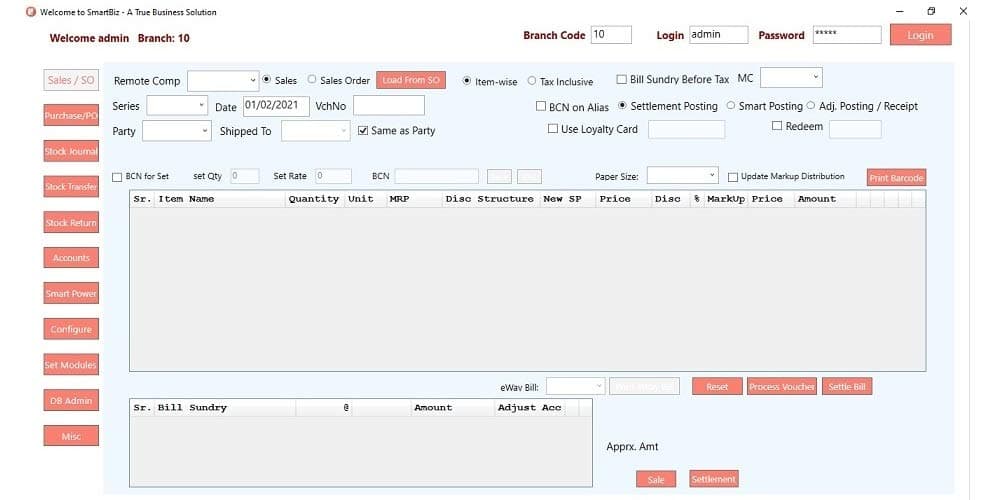 SmartBiz - Office Suite for Accounting, GST, e-Waybill, e-Invoice, Inventory, Barcode, Production Management, GPS Tracking