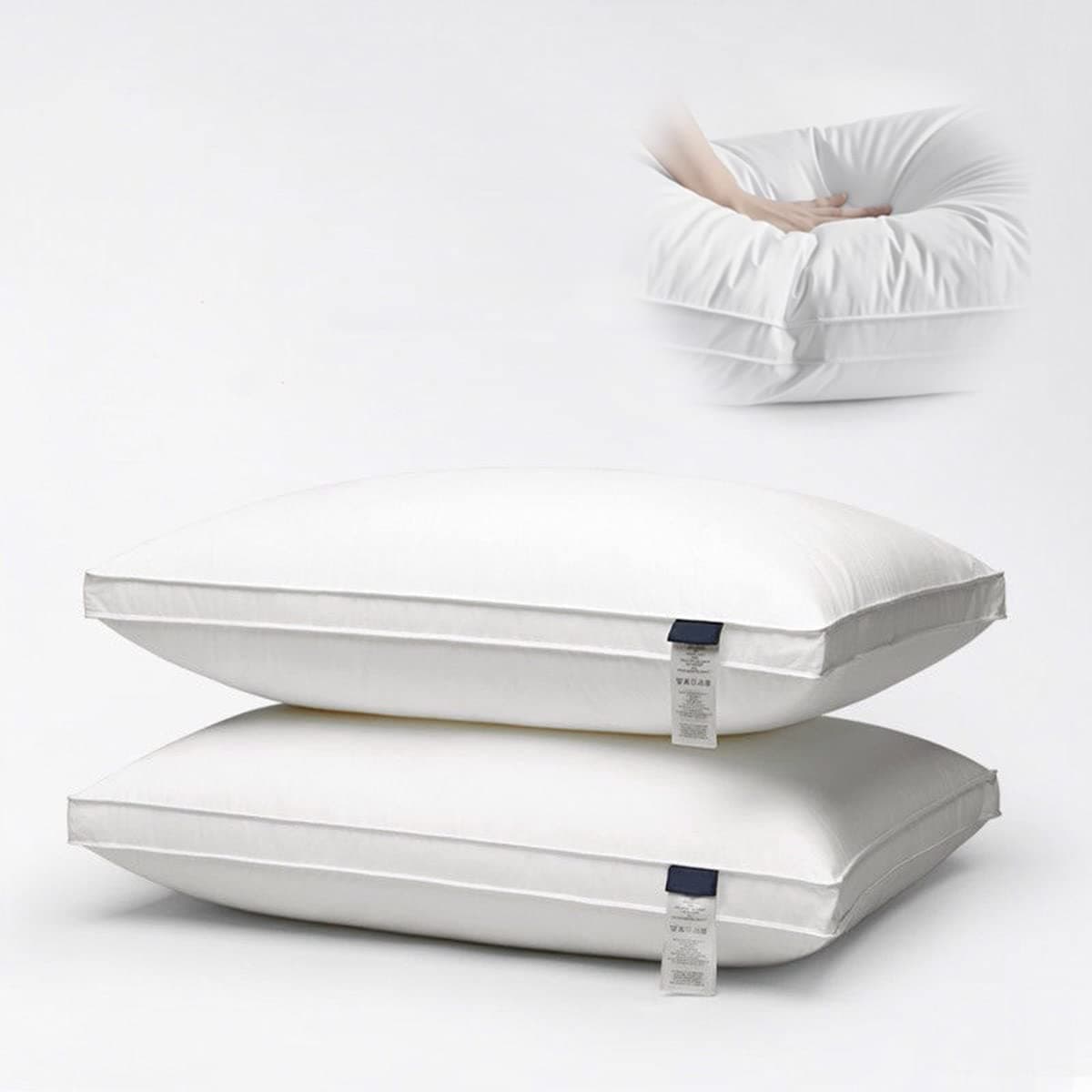 IBINGO Luxury Hotel Quality Bed Pillows,2 Pack Pillows for Sleeping,Bed Pillows Down Alternative Hotel Quality Pillow,Pillows for Side and Back Sleepers,Soft and Supportive Gusseted Pillow (KING)