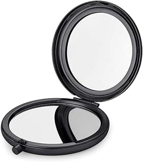 Pocket Mirror for Men and Women,Magnifying Compact Mirror for Purse - 1x/2x Magnification Small Travel Makeup Mirror,Double-Sided Mini Folding Mirror for Daily,Travel Essential
