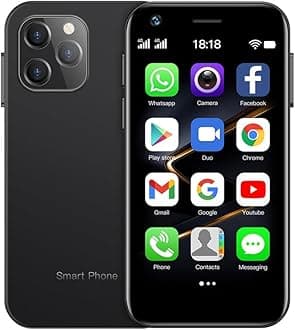 Yoidesu XS12 True Smartphone, 3in Super Small Cell Phone, Dual SIM 4GB 32GB ROM for Android 10.0 Unlocked Mobile Phone, The World's Smallest Backup Phone
