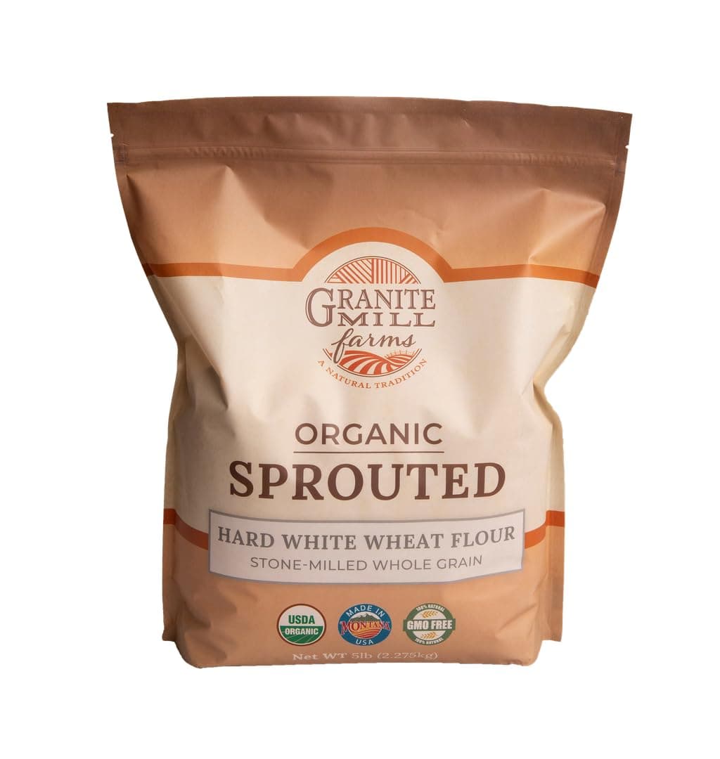 - Granite Mill Farms Sprouted Organic Hard White Wheat Flour, 5 lb