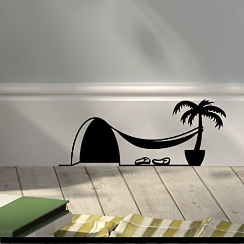 Mouse Hole Palm Tree Wall Sticker Vinyl Wall Art Decal