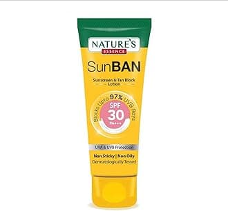 NATURES ESSENCE Sunban Suncreen Spf 30 Pa+++ | No White Cast And Broad Spectrum Sun Screen | For All Skin Types | Non Greasy | Lightweight | For Men & Women | 30Ml
