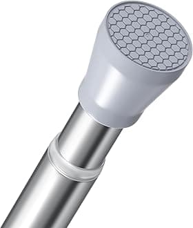 Tension Curtain Rod silver 1PCS Tension Rods for Windows 30 to 64 Inch Spring Curtain Rod Adjustable Tension Rod Tension Curtain Rod of Bathroom Window Curtain Rod Non Slip