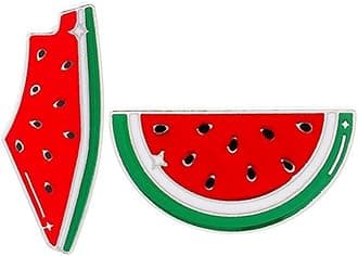 Cute Palestine Watermelon Pins,Fruit Shaped Palestine Brooch Pin,Free Palestine Brooches,Lapel Palestine National Badge,Palestine National Badge Souvenir