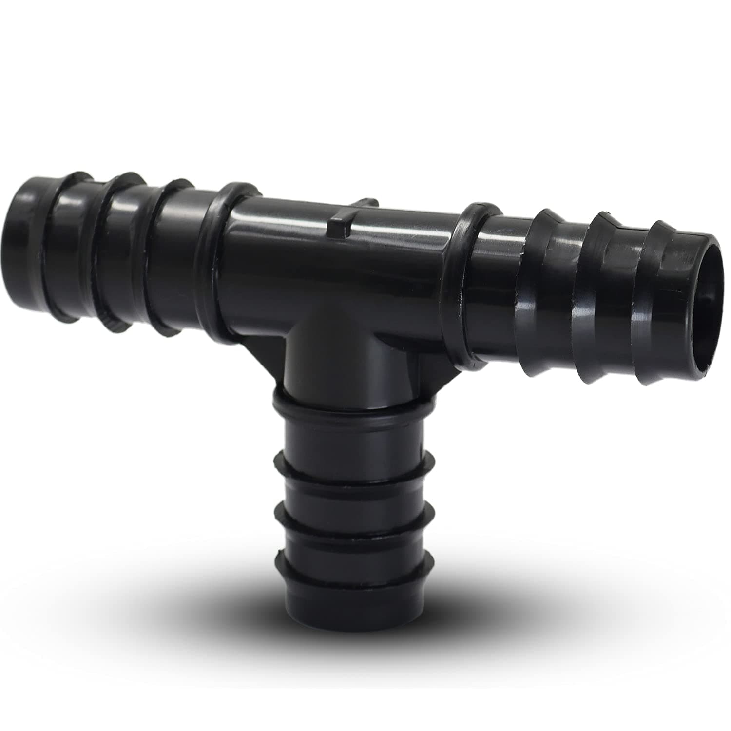 Casoter for 20mm Pipe T-Shaped PE Plastic Pipe Drip Irrigation Fitting, Barbed Tubing Connector Micro Spray Irrigation Accessories Straight Elbow Tee Bypass Plug, 1 Pack