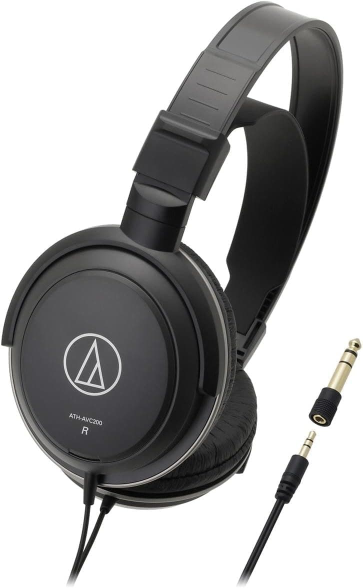 Audio-Technica ATH-AVC200 SonicPro Over-Ear Closed-Back Dynamic Headphones Black, Wired