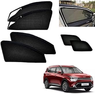 Auto Addict Zipper Magnetic Car Curtain Sunshades (Side Windows,6 Pcs) for KIA CARENS