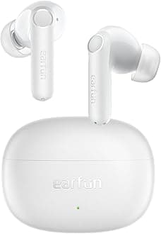 EarFun Air Life Wireless Earbuds, 12mm Driver with Deep Bass, Bluetooth 5.4 in-Ear Earbuds, 4 Mics AI ENC Call, 35H Playtime, 30 Preset EQs Via App, Comfortable Fit, Fast Charging, IPX5, White