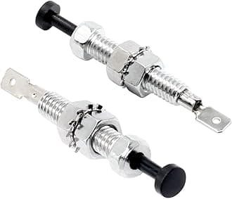 ZOOKOTO Universal Adjustable Car Truck Bonnet Alarm Light Hood Door Pin Switch 2Pcs