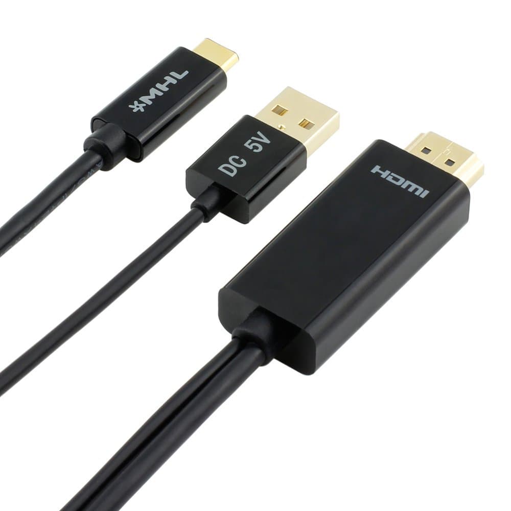 JUSTLINK New MHL USB 3.1 Type C to HDMI Cable 2m 1080P HDTV Cable Adapter Black only support LETV phone