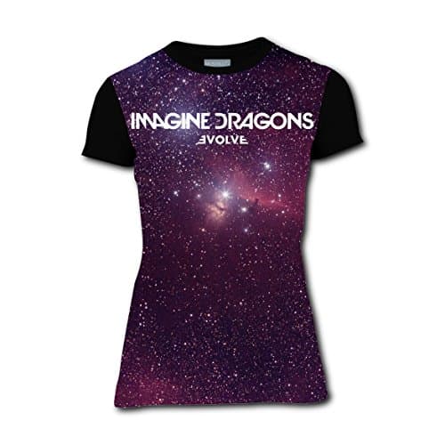 RODONO Imagine Dragons Evolve 3D Printed Short Sleeve Crew Neck T Shirt For Womens