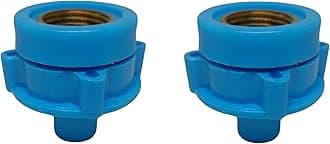 Washing Machine Tap Bush Adapter Connector for Universal Inlet Hose Pipe-Leak-Proof Blue Tap Connector,Washing Machine Accessory (Angle Valve Adapter, 2)