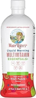 Liquid Morning Multivitamin Essentials+, Essential Vitamins & Minerals, Sugar Free, Strawberry Flavour, 946ml, Vegan, Gluten Free