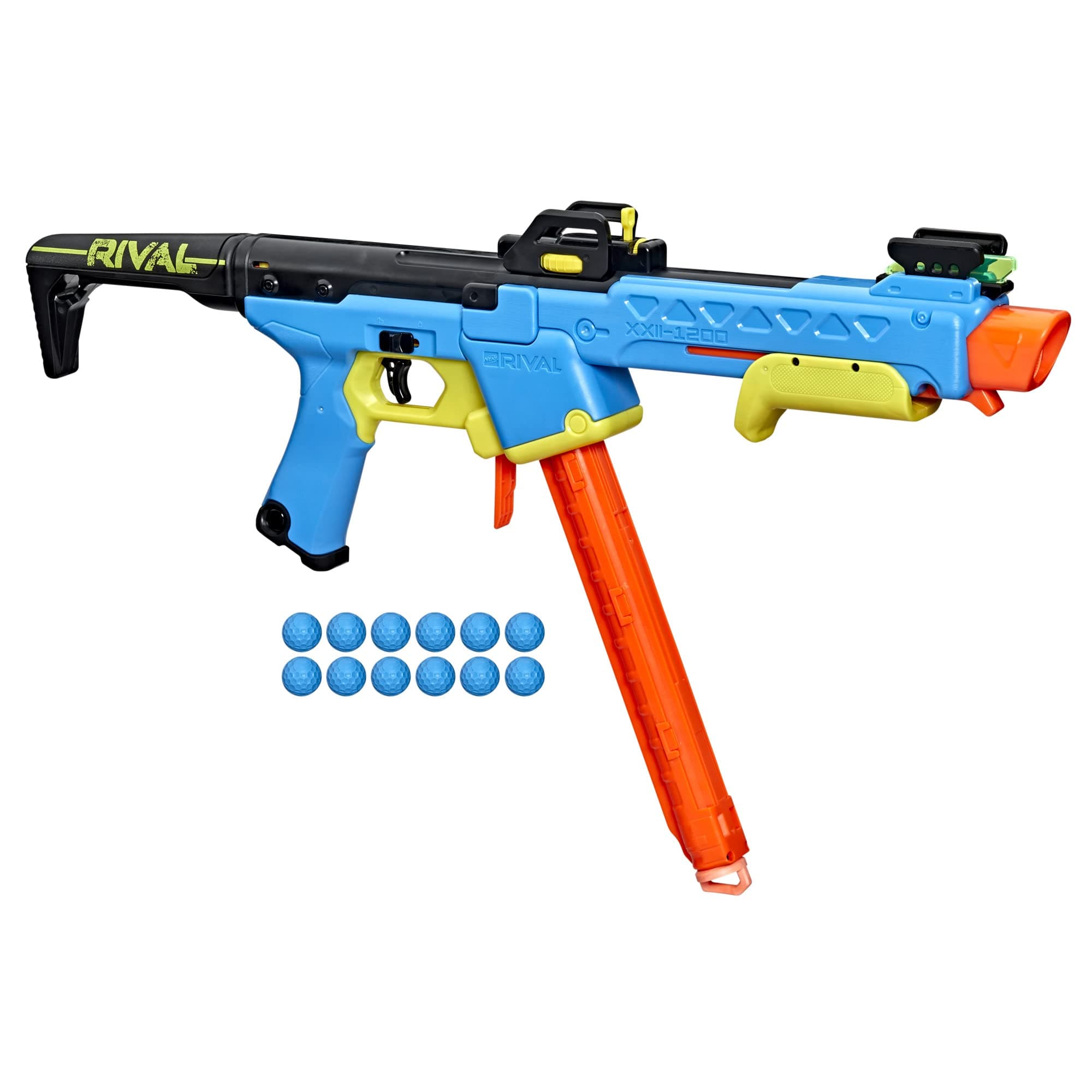 Nerf Rival Pathfinder XXII-1200 Blaster, Most Accurate Rival System, Adjustable Sight, 12 Nerf Rival Accu-Rounds - Multicolor