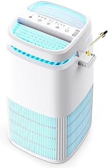 4-in-1 Air Purifiers for Home, Air Ionizer Negative Ion Generator, True H13 Filter, UV, Covers 1250 Ft² 99.97% Removal Rate for Pollen Smoke Pet Dander Air Cleaner for Bedroom, MJ002H, White