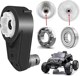 24 Volt RS555 30000RPM Gearbox with High Torque Motor for Power Wheels Motor Upgrade,18V&20V&24V High Speed Electric Motor Gearbox for Kid‘s Ride On Toys Car SUV&UTV&ATV Replacement Parts