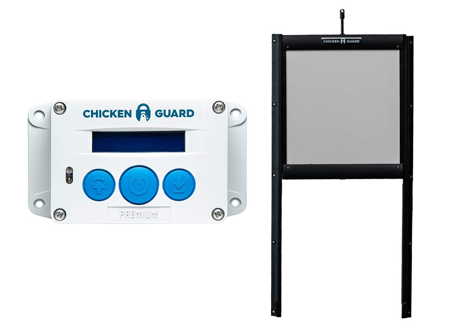 ChickenGuard® Premium Automatic Chicken Coop Door Opener and Self Locking Door Kit, Predator resistant Pop Hole Door