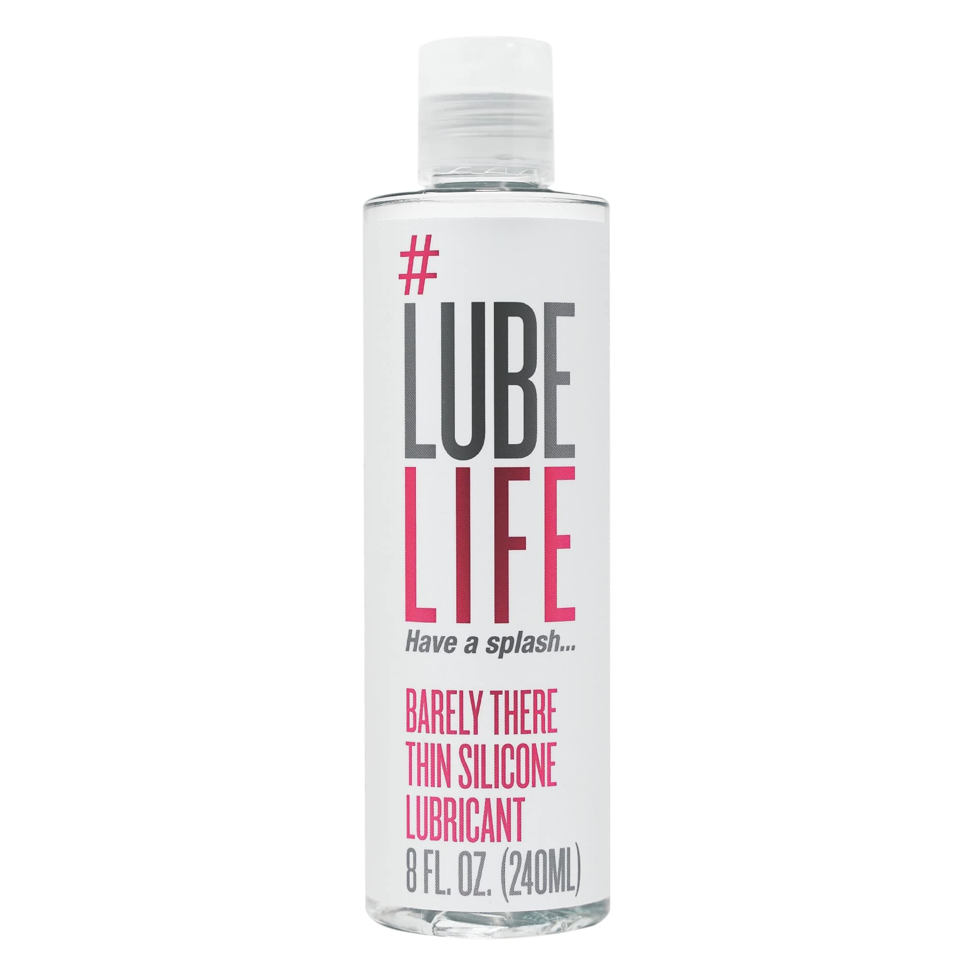 LubeLife Barely There Thin Silicone-Based Lubricant, Long Lasting, Water Resistant, Personal Lubricant for Men, Women and Couples, 8 Oz