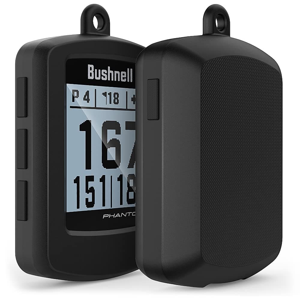TUSITA Case Compatible with Bushnell Phantom 2 - Silicone Protective Cover - Handheld Golf GPS Navigator Accessories(Black)