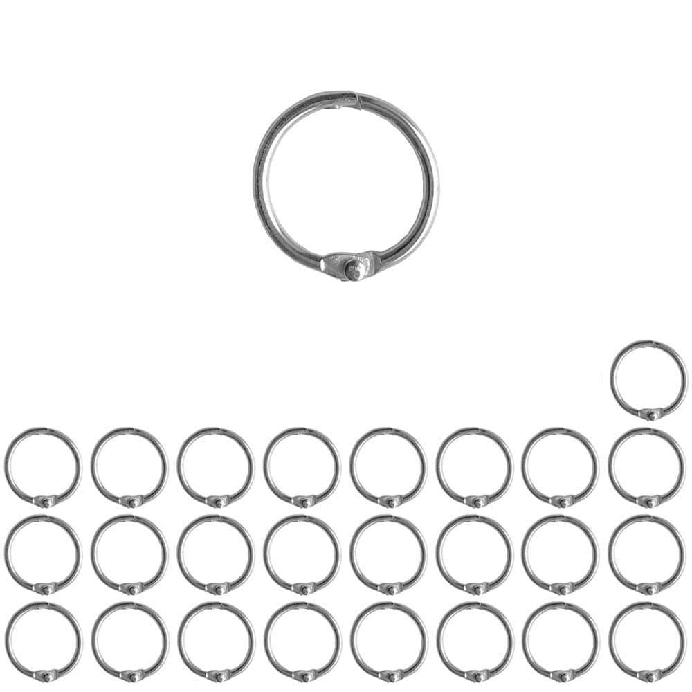 26 Pieces Metal Card Ring Binders HRM20 — Inner Diameter Size 20mm / 0.79 inch