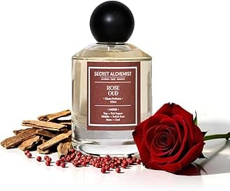 Rose Oud Eau de Parfum 100ml | Long Lasting Unisex Clean Perfume for Women & Men | Floral Woody | |High Concentration, Free from Phthalates, Gift, Day, Work & Night Wear