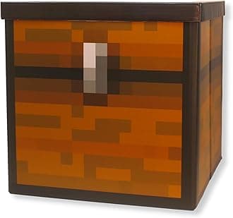 Large 14 x 14 Pixelated Box - Chest | Birthday Party Supplies | Storage Decoration and Prop, Big Birthday Box | Storage Bin Chest With Lid Gift Accessory (Chest Block)