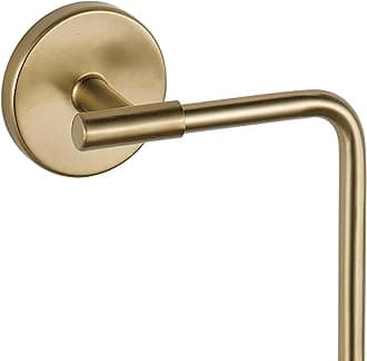 Delta Trinsic (1-Pack) Hand Towel Holder Champagne Bronze Towel Racks for Bathroom Wall Square Towel Ring Holder for Bath Towel Hanger for Kitchen, Bathroom Accessories 759460-CZ