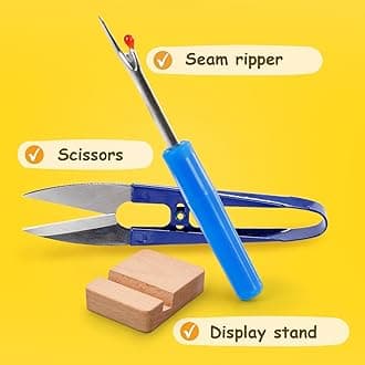 BERYA Funny Cactus Embroidery Kit with Embroidery Hoop, Easy Embroidery Kit for Beginners, Include Instructions, Display Stand, Printed Cloth, Threads and Tools - with Video Tutorials (BEC003)