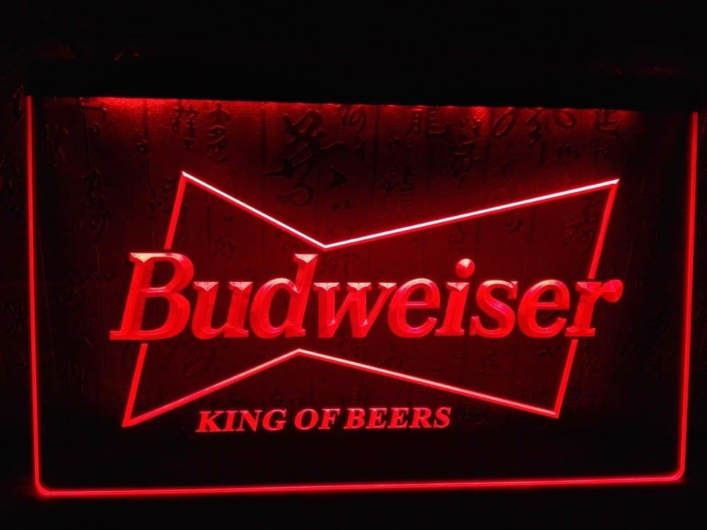 Budweiser LED Sign Language Neon Red,Energy Efficiency Class: A+ [Energy Class A+]