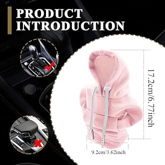2PCS Gear Shift Hoodie, Upgraded Universal Hoodie Car Gear Shift Cover, 6.7Inch Funny Shifter Hoodie, Car Interior Accessories Car Shifter Stick Protector Decoration for Most Car Gear Shift Levers