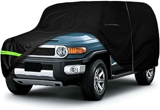 Waterproof Car Cover Replace for 2007-2014 Toyota FJ Cruiser 210T All Weather Classic Car Covers with Zipper Door for Snow Rain Dust Protection