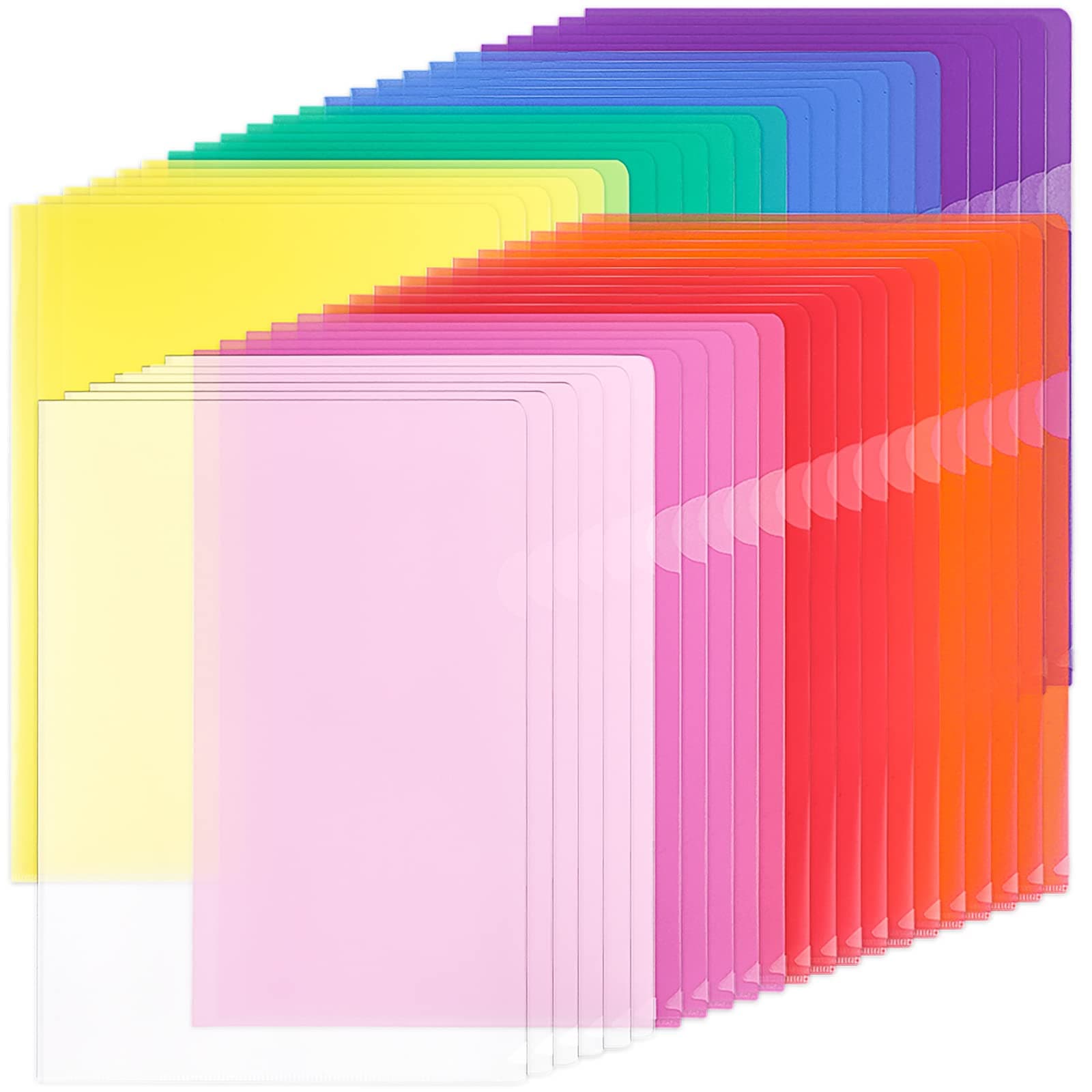 EOOUT 45pcs Plastic Project Pockets, Plastic Folders