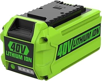 Powilling 6.5Ah Battery Replacement for Greenworks 40V Battery 29472 29462, Compatible with Greenworks 40V G-MAX Power Tools 29252 20202 22262 25312 25322 20642