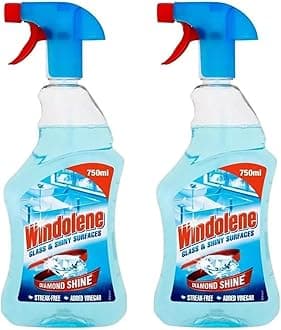 Windolene Window Cleaner Spray, Glass & Shiny Surfaces, 750ml, Pack of 2