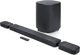 Bar 1000MK2-7.1.4 Channel soundbar System with Detachable Surround Speakers, MultiBeam 3.0, Dolby Atmos and DTS:X, 480W RMS with 10" Sub & Works with Voice Assistant-Enabled Speakers (Black)