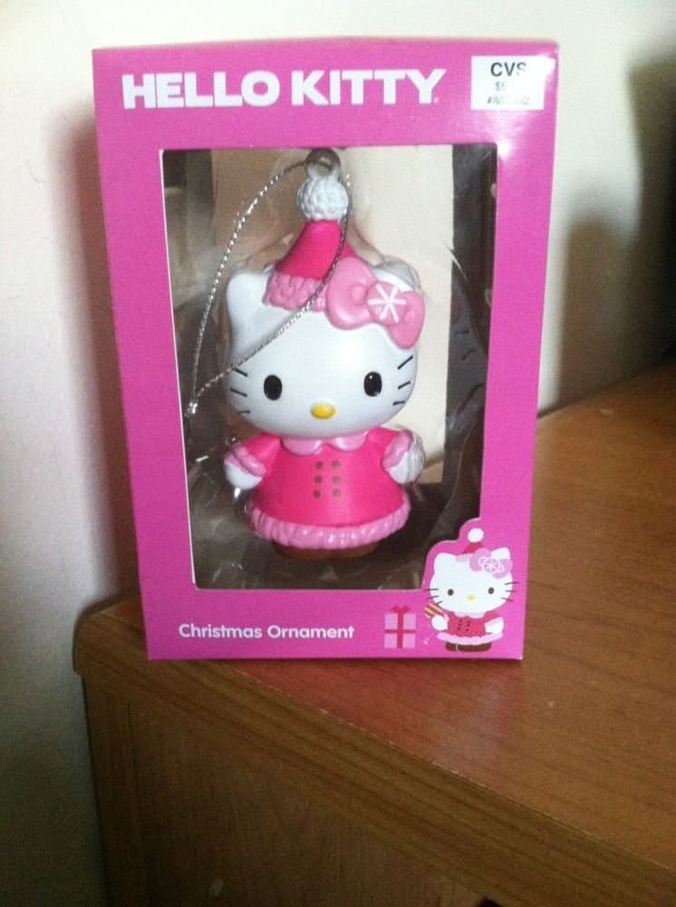Hello Kitty Pink and Red Dress Ornament 2 Assorted